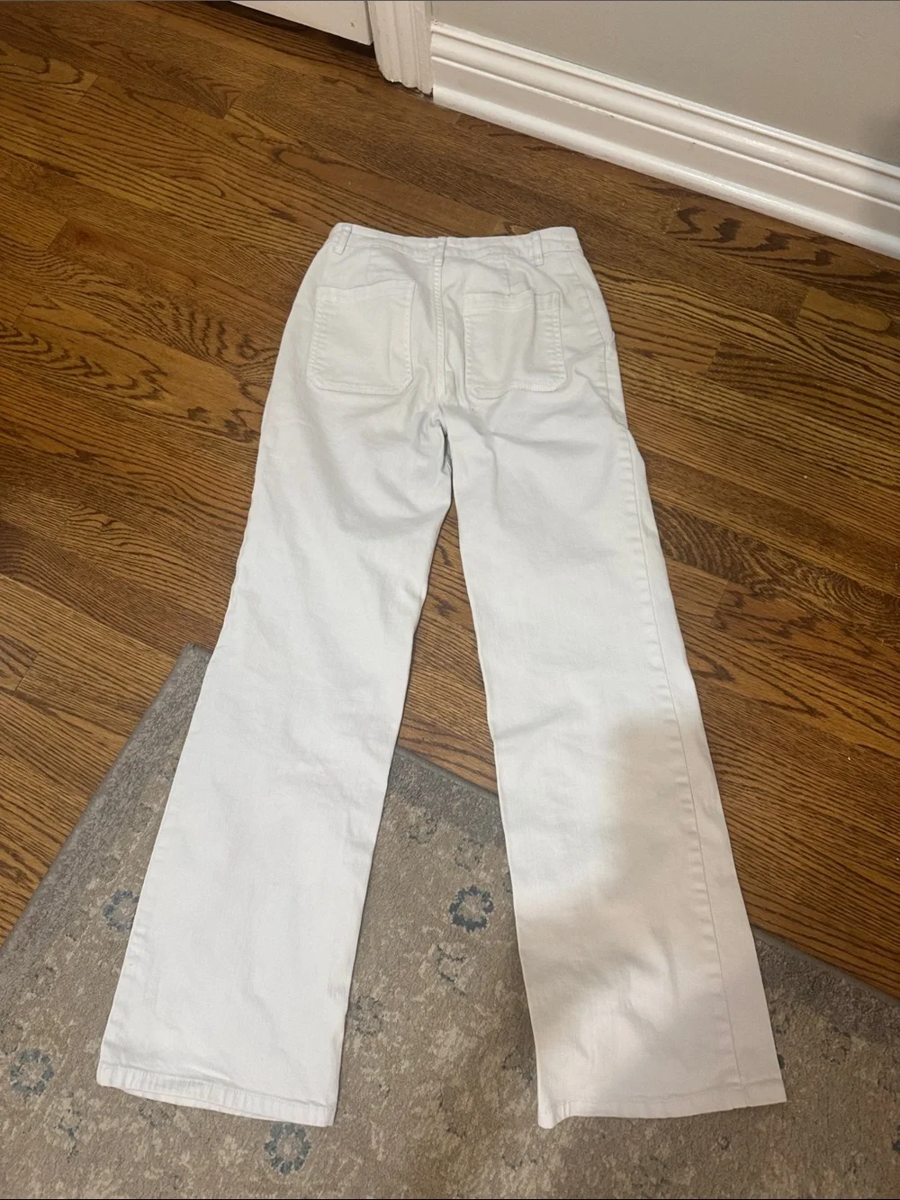 White H&M utility jeans